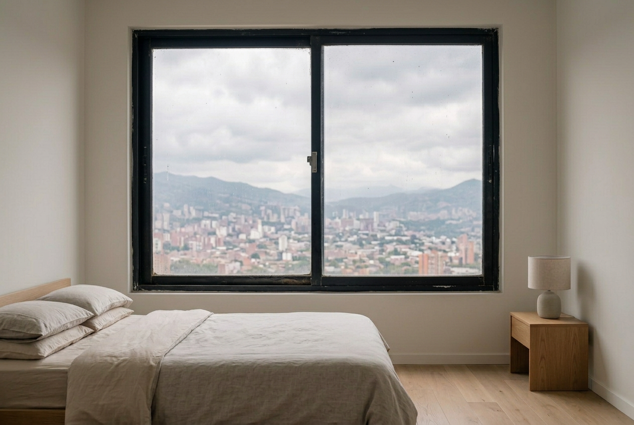Renovación de ventana en habitación — antes